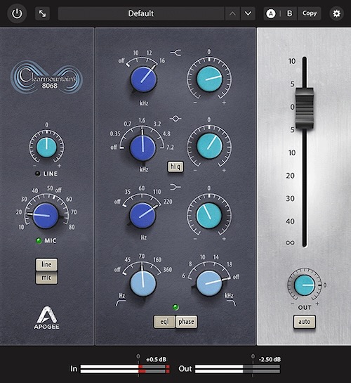 Apogee「Clearmountain’s 8068」伝説のエンジニア・ボブ・クリアマウンテンのカスタムNeve 8068コンソールを完全再現!微細な温かみから強力なハーモニック・リッチ・テクスチャーまでスカルプト可能なプラグイン|DTMプラグインセール