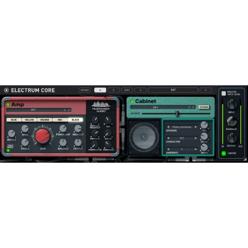 United Plugins「Electrum Core」Electrumから受け継いだ優秀なアンプ・キャブ技術を凝縮!クリーンからヘビートーンまで対応する5種類のアンプと300種類以上のキャビネットを簡単に使えるギタープラグイン|DTMプラグインセール