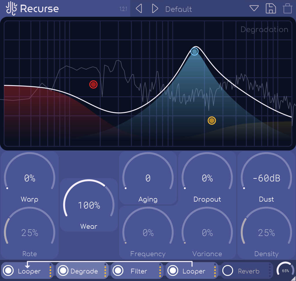 Lese「Recurse」再配列可能なマルチエフェクトシステムと2つのループエフェクトを搭載!入力信号を内部ディレイバッファに送信・ミックスバックするタイミングを自在に制御する次世代リカーシブ処理システム|DTMプラグインセール