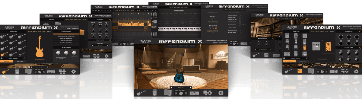 Audiofier「Riffendium X」ギターが弾けなくても大丈夫!12種類のギター、300以上のリアルループ、豊富なエフェクトとシーケンサーで思い通りのサウンドが誰でも簡単に作れる最強ギター音源|DTMプラグインセール