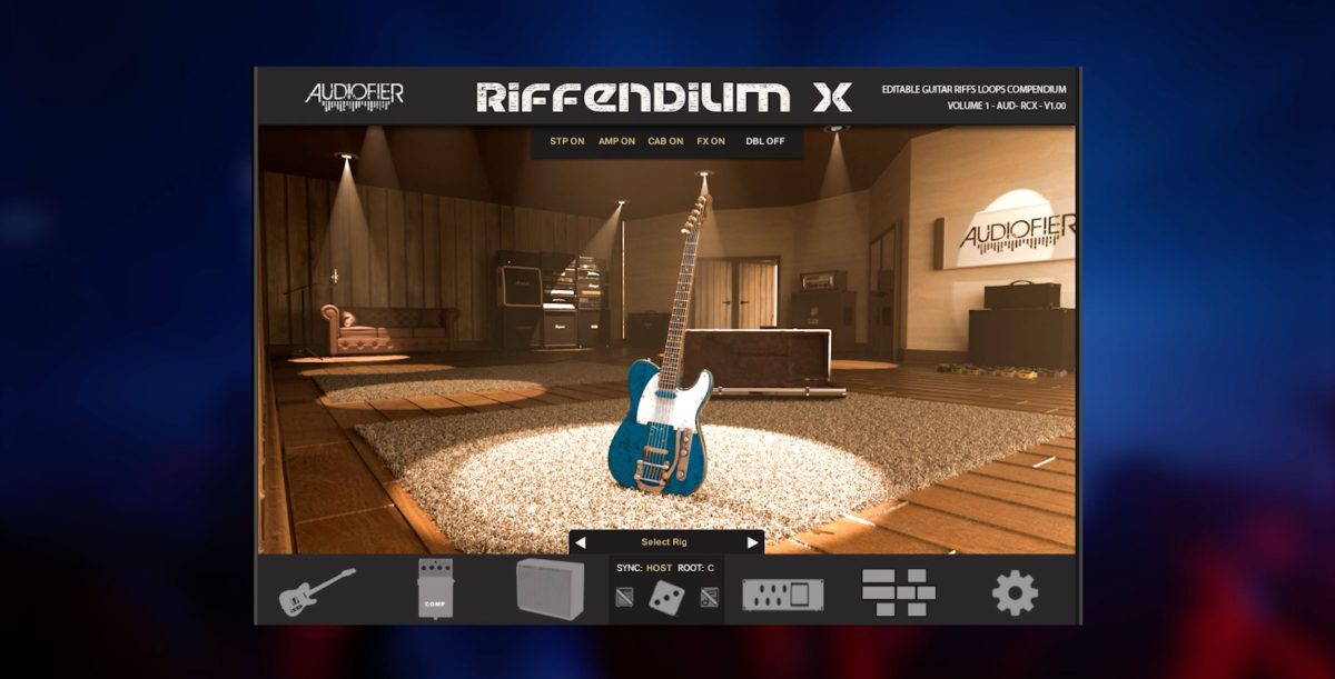 Audiofier「Riffendium X」ギターが弾けなくても大丈夫!12種類のギター、300以上のリアルループ、豊富なエフェクトとシーケンサーで思い通りのサウンドが誰でも簡単に作れる最強ギター音源|DTMプラグインセール