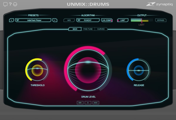 Zynaptiq「UNMIX::DRUMS」ミックス済み楽曲からドラムレベルをリアルタイム調整可能！先進的ソース信号分離技術で+18dBブーストから完全除去まで実現する革命的オーディオプラグイン｜DTMプラグインセール
