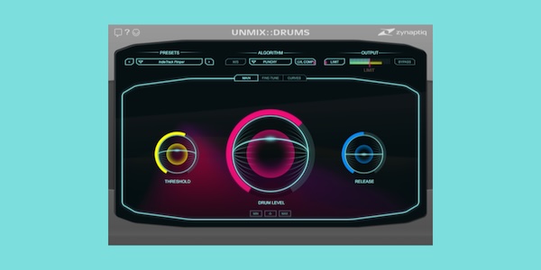 Zynaptiq「UNMIX::DRUMS」ミックス済み楽曲からドラムレベルをリアルタイム調整可能！先進的ソース信号分離技術で+18dBブーストから完全除去まで実現する革命的オーディオプラグイン｜DTMプラグインセール