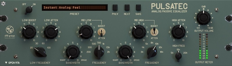 D16 Group「Pulsatec」クラシック・パッシブEQの音楽的温かみと深度を現代に蘇らせる!ヴィンテージ・アナログスタイル着色でミックスにリッチなキャラクターを注入する次世代イコライザー|DTMプラグインセール