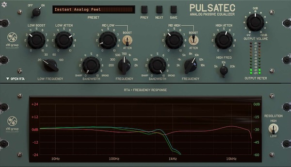 D16 Group「Pulsatec」クラシック・パッシブEQの音楽的温かみと深度を現代に蘇らせる!ヴィンテージ・アナログスタイル着色でミックスにリッチなキャラクターを注入する次世代イコライザー|DTMプラグインセール
