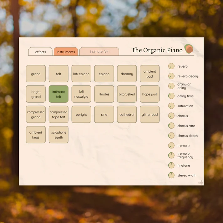 Nyquist Labs「The Organic Piano（Free Edition）」楽曲に“生命感”“質感”“独自の個性”を与えたいすべての音楽クリエイター必見！ローファイやアンビエント、映画音楽、シネマティックサウンド制作に欠かせない“有機的な温かみ”と“独特の質感”を簡単に加えられるピアノ音源｜DTMプラグインセール