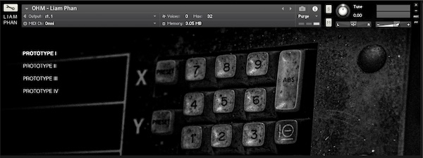 Liam Phan「OHM」シンセでも生音でもない“第3の音”！機械が発するリアルな電気ノイズと、アナログ機材の極上サウンドが融合したKontakt用ライブラリ｜DTMプラグインセール
