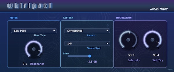 Orcas Audio「Whirlpool」楽曲に自然なうねりと立体感を加え、サウンドを一段階レベルアップさせる！リズムと完全に一体化する最新フィルタープラグイン｜DTMプラグインセール