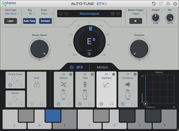 Antares「Auto-Tune EFX+ 10」ボーカルプロダクションの革命！伝説のピッチ補正エフェクトが進化、7つの新エフェクト（Breath、Reverb、Echo、Chorus、Compress、Lowpass、EQ）と4つの並び替え可能モジュラースロットを搭載した最もクリエイティブな最強ボーカルツール｜DTMプラグインセール