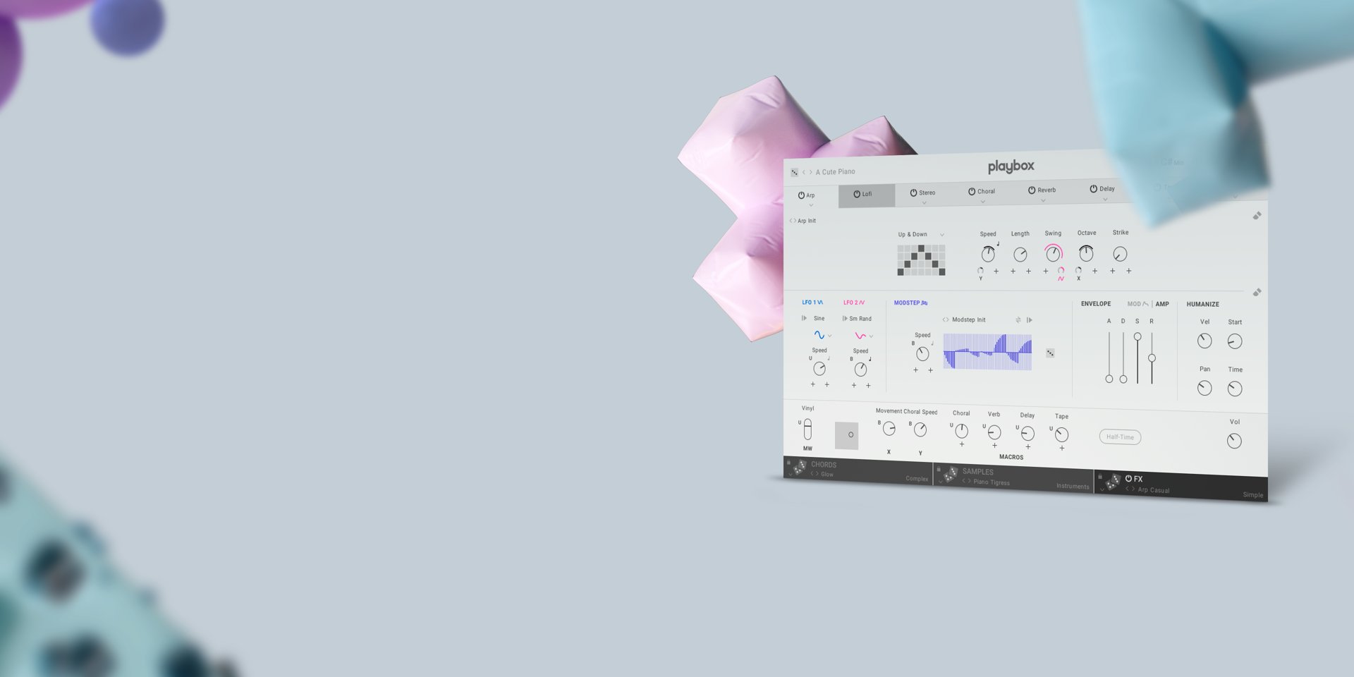 Native Instruments「Playbox」ビートメイカーからコンポーザーまで全対応!900以上のイマーシブサンプルを6つのクレバーキューブに収録し、ランダマイズ機能でライターズブロックから解放される究極のインスピレーション生成プラグイン|DTMプラグインセール