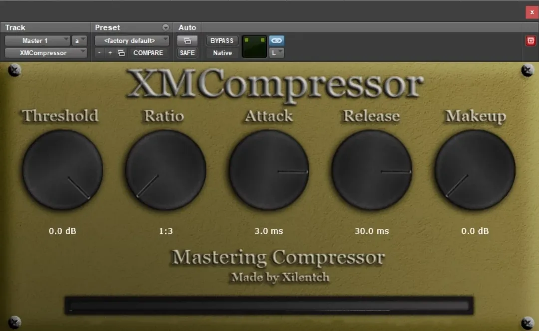 Xilentch「XMCompressor」マスタリング段階で音楽の魅力を最大限に引き出すならこれ!音の奥行き・キャラクター・透明感をそのまま保ちながら自然なバランスと音圧を整えられるコンプレッサー|DTMプラグインセール