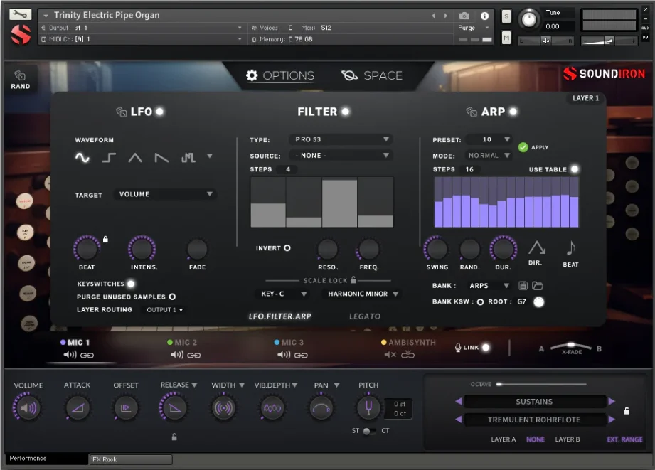 Soundiron「Trinity Electric Pipe Organ」パイプオルガンからモダンエレクトリックサウンドまで!礼拝堂の素晴らしいアコースティックが生み出す圧倒的存在感とトーナル豊かさで、あらゆるトラックに対応する太くモダンなエレクトリックサウンドの新境地を開拓|DTMプラグインセール