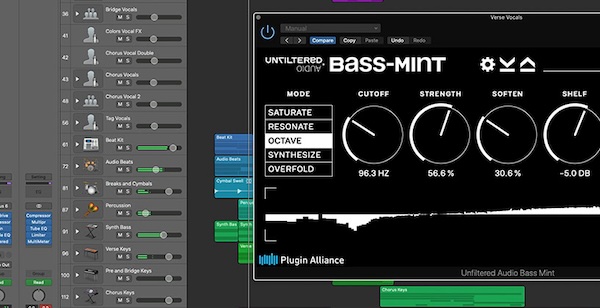 Plugin Alliance「Unfiltered Audio Bass-Mint」微細な低域補強から過激な周波数再構築まで対応!キックとベースの関係性を完璧に調整する、5モード搭載の次世代低域処理プラグイン|DTMプラグインセール