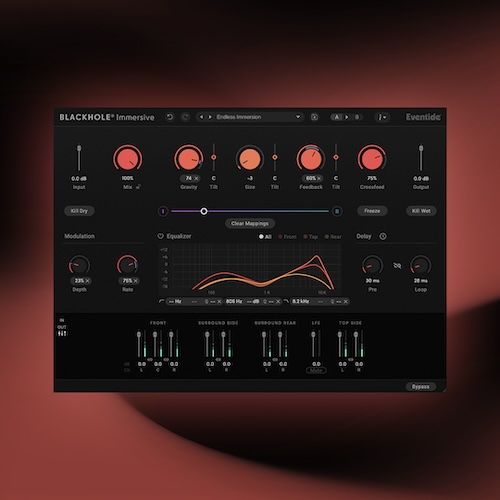 Eventide「Blackhole Immersive」音楽・ポスプロ・ゲームサウンドデザイン、全領域対応!デリケートなアンビエンスから巨大なディケイまで、空間全体を支配する次世代イマーシブリバーブ|DTMプラグインセール