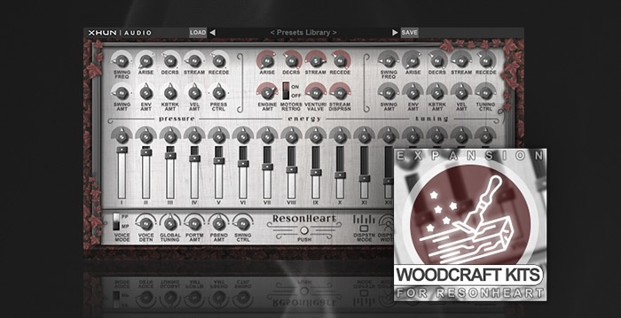 Xhun Audio「ResonHeart + Woodcraft Kits Expansion」"音を作る"のではなく"音を設計する"体験!空気・共鳴・機械でリアルな響きを生み出す唯一無二の物理モデリング音源|DTMプラグインセール