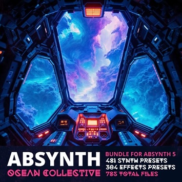 Ocean Swift Synthesis「Absynth Ocean Collective」7つのユニークなサウンドバンクと785のサウンドプリセットを搭載!ボーカルFX、空間系エフェクト、シーケンス、パッドまで、どんなジャンルにも使えるサウンドバンク|DTMプラグインセール