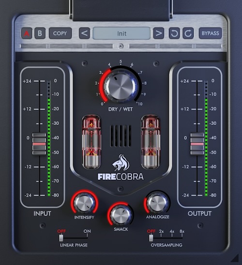 United Plugins「FireCobra」簡単操作の音質向上ツール!デジタル精度×アナログ・ランダムネス融合、Intensifyアルゴリズムで全トラックを瞬時に強化する革新的オーディオ・エンハンサー|DTMプラグインセール