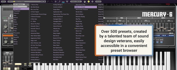 Cherry Audio「Mercury-6」Jupiter-6の暗く複雑なキャラクター完全再現!VCOマルチ波形×クロスモジュレーション×2つのLFOで、テクノ・エレクトロに欠かせない次世代アナログ・ポリシンセ|DTMプラグインセール