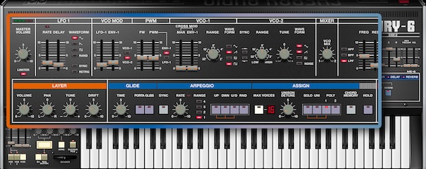 Cherry Audio「Mercury-6」Jupiter-6の暗く複雑なキャラクター完全再現!VCOマルチ波形×クロスモジュレーション×2つのLFOで、テクノ・エレクトロに欠かせない次世代アナログ・ポリシンセ|DTMプラグインセール