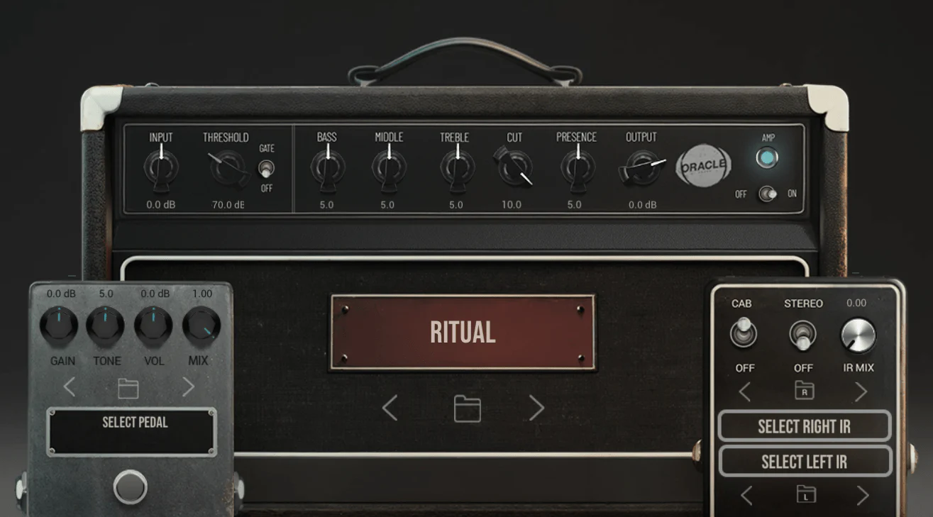 Oracle Sound「RITUAL AMP LOADER」ペダル9種・アンプ11種・キャビネット15種搭載!NAM・IR・EQが統合し、プロも驚くリアルなアンプサウンドを無料で再現できるアンプシミュレーター|DTMプラグインセール