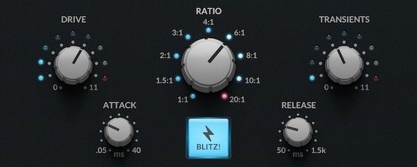 Solid State Logic「SSL Blitzer」1176とLA-2Aの魂を受け継ぐマルチキャラクター・コンプレッサー！10種類の圧縮カーブと独自の音色特性で、ソフトなサチュレーションから爆発的なブリックウォール・リミッティングまで自在に操る次世代プラグイン｜DTMプラグインセール