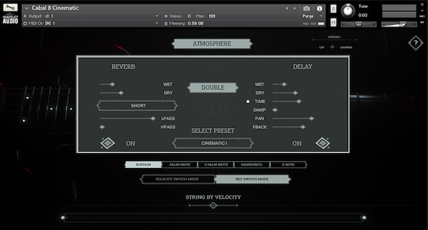 Wavelet Audio「Cabal 8: Elements Bundle」ギター録音不要・演奏スキル不要でここまでできる!Hi-Gain・Crunch・Cinematicの3タイプを収録した、8弦のリアルな存在感と迫力をそのまま再現するKontakt音源|DTMプラグインセール