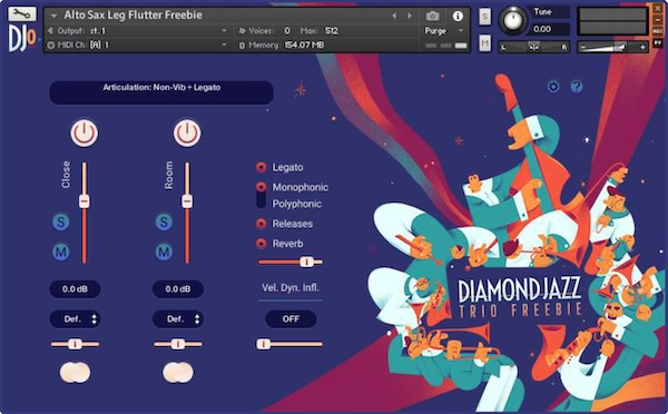 Strezov Sampling「Diamond Jazz Trio Freebie」ジャズの温もりと演奏感を極限までリアルに再現!サックスのクレッシェンド、ピアノのアタック、ベースのレガートまで収録した本気ジャズ音源|DTMプラグインセール
