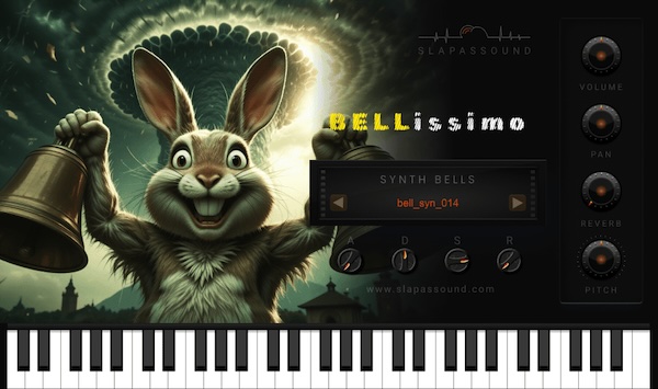 SlapAsSound「BELLissimo」ミックスに即対応・調整いらず・軽い・簡単・14音色入り!トラック制作にそのまま使える高音質シンセベル音源|DTMプラグインセール