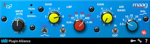 Plugin Alliance「Mäag Audio EQ2」位相ずれを極限まで抑えた透明感あふれるEQサウンド！マドンナやスヌープドッグが使った"あのサウンド"を、より細かいコントロールと問題解決能力をプラスしてDAWで使えるイコライザーに仕上げたプラグイン｜DTMプラグインセール