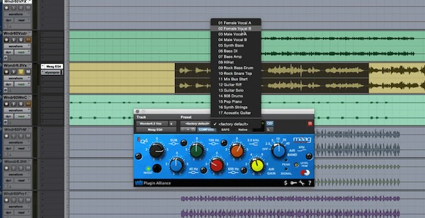 Plugin Alliance「Mäag Audio EQ4」黒いUIオプション追加でさらに使いやすく進化したPlugin Alliance人気No.1プラグイン!ワンクリックでバンド単位のバイパス可能なデテント・コントロールで作業効率も向上した、世界のトップボーカリスト御用達EQ|DTMプラグインセール