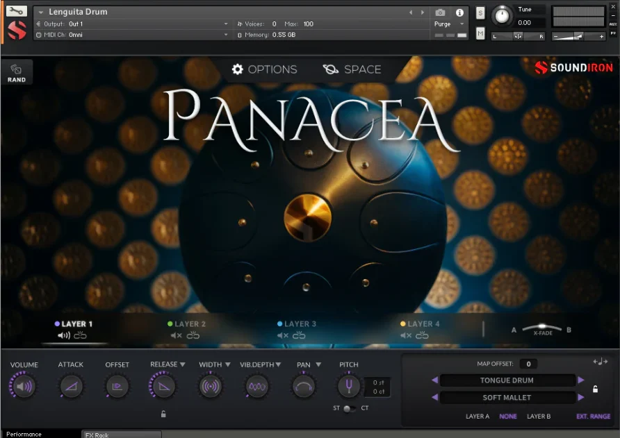 Soundiron「Panacea」8つの魅惑的なチューンド・パーカッション・ライブラリが1つに！スチール・タン・ドラム、ハンドパン、カリンバ、古代スリット・ドラムをシエラ山麓から地下バンカーまで様々な環境で愛情込めて録音した25GBの音響キャンバス｜DTMプラグインセール