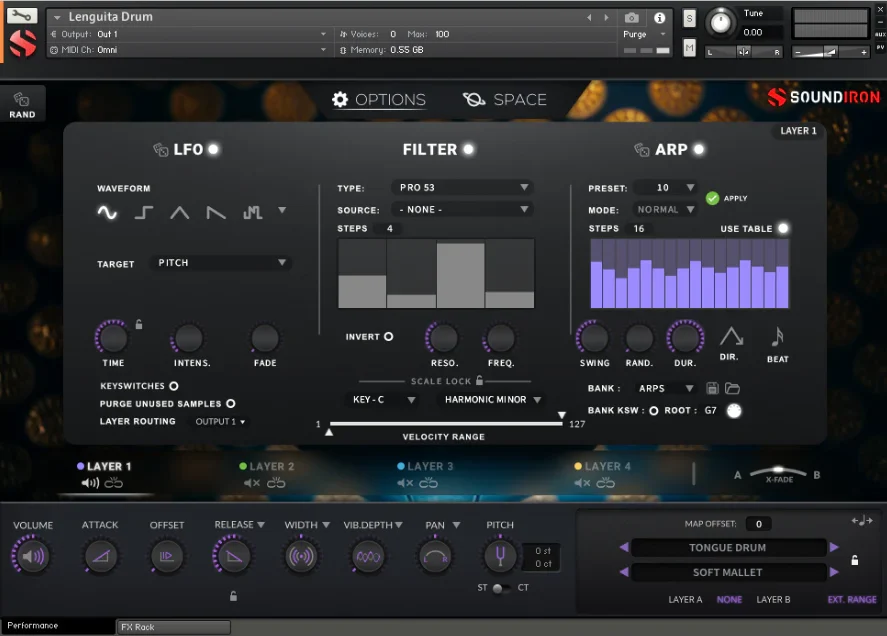 Soundiron「Panacea」8つの魅惑的なチューンド・パーカッション・ライブラリが1つに！スチール・タン・ドラム、ハンドパン、カリンバ、古代スリット・ドラムをシエラ山麓から地下バンカーまで様々な環境で愛情込めて録音した25GBの音響キャンバス｜DTMプラグインセール