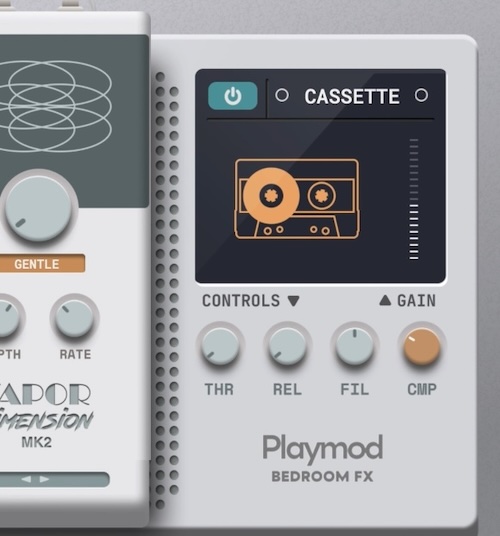 Karanyi Sounds「Playmod」音色だけでなく「態度」まで変えてしまうクレイジーなサウンド変換ツール！6種類の伝説的アナログ・サチュレーション、AI支援リバーブ、テープ・ヴィニール・カセットなど7つのヴィンテージ再生モードを統合したFXプラグイン｜DTMプラグインセール