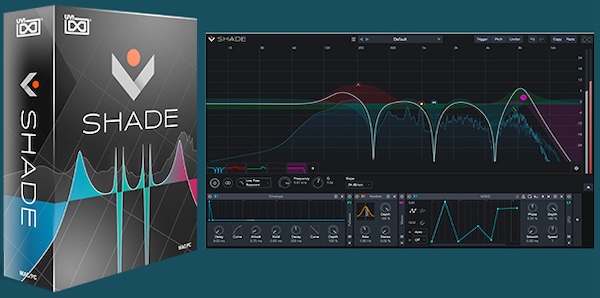 UVI「Shade」35種類のフィルターシェイプと10種類のモジュレーターをドラッグ&ドロップで自由自在に組み合わせ、従来プラグインでは不可能だった効果を簡単操作で実現！EQ、フィルター、モジュレーションの境界線を消した次世代万能フィルターツール｜DTMプラグインセール
