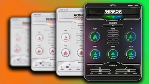 United Plugins「Mirror」世界初のリバース・ネガティブ・ディレイ！オリジナルサウンドより先に逆再生エフェクトを再生し、愛され続けるリバースリバーブとスネアエフェクトを数秒で自動創造する、未来を見通すプラグイン｜DTMプラグインセール