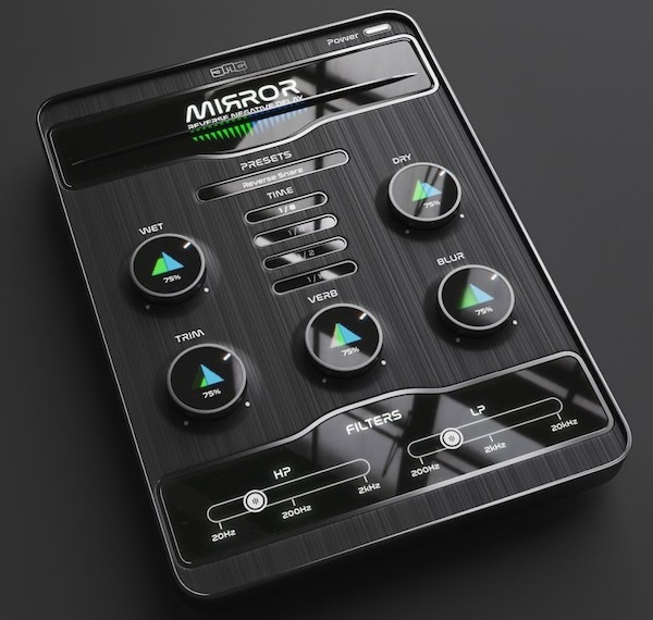 United Plugins「Mirror」世界初のリバース・ネガティブ・ディレイ！オリジナルサウンドより先に逆再生エフェクトを再生し、愛され続けるリバースリバーブとスネアエフェクトを数秒で自動創造する、未来を見通すプラグイン｜DTMプラグインセール