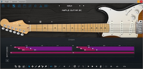 Ample Sound「Ample Guitar SC」Fender Stratocaster 50th Anniversaryの輝きを完全収録！9.9GBの大容量サンプリングでストラトキャスターの魂をDAWに宿すバーチャルギター音源｜DTMプラグインセール