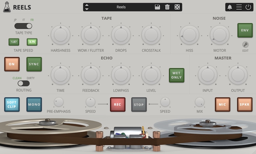 AudioThing「Reels」アナログテープレコーダーの魅力を完全再現！古き良き日本製ポータブルレコーダーをモデリングした究極のLo-Fiテープエミュレーションプラグイン｜DTMプラグインセール