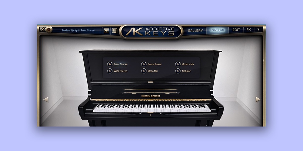 XLN Audio「Addictive Keys: Modern Upright」Yamaha U3の温かみを完全収録!7つのマイクパースペクティブで現代クラシックの名器アップライトピアノの魅力を余すことなく再現した多彩なピアノ音源|DTMプラグインセール