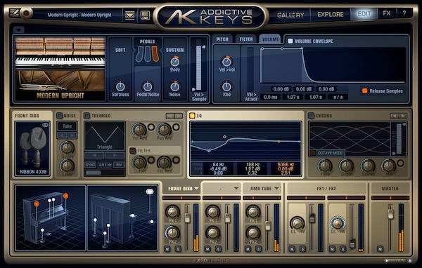 XLN Audio「Addictive Keys: Modern Upright」Yamaha U3の温かみを完全収録!7つのマイクパースペクティブで現代クラシックの名器アップライトピアノの魅力を余すことなく再現した多彩なピアノ音源|DTMプラグインセール