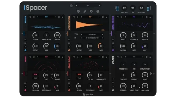 Spectral Plugins「OCS-45・Pancz・Spacer」音の質感をカセットのようにローファイにし、トランジェントとダイナミクスで音に迫力を与え、空間系エフェクトで立体感まで演出できる3製品｜DTMプラグインセール