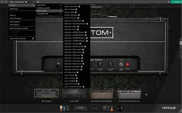 Softube「Amp Room: Metal Suite」ダウンチューニングギターからスラッシュリフまで完全対応！Marshall JCM800からVildsint、Higain、American Mainstayerまで、4つの伝説的アンプと7キャビネット、10ストンプボックス、13エフェクトを収録した究極のメタルサウンド・アーセナル｜DTMプラグインセール