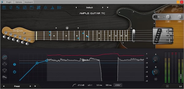 Ample Sound「Ample Guitar TC」本物と見分けがつかない自然な演奏感を実現！Fender Telecasterの明るく鋭いトワンギーな魅力とロックソリッドなキャラクターを余すことなく再現、カントリー、ロック、ファンク、インディーまで対応の究極バーチャルテレキャスター｜DTMプラグインセール
