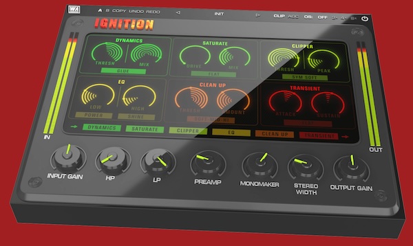 W. A. Production「Ignition」瞬時にヒートとスパイスを注入!グルーイーなコンプレッション、スムースなサチュレーション、精密なトランジェントコントロール、拡張ステレオワイドニングで、あらゆるミックスに鮮やかな生命力とプロフェッショナルな輝きを与えるFXツールキット|DTMプラグインセール