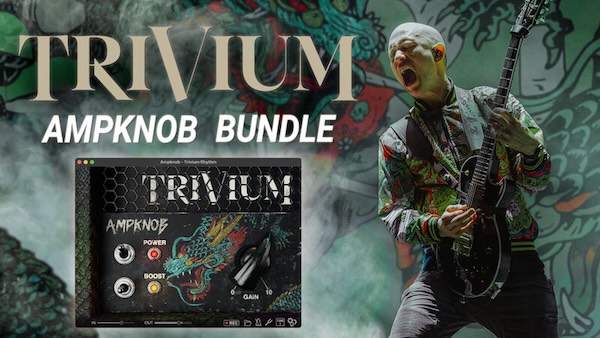 Bogren Digital「Trivium AmpKnob Bundle」ギター録音、ソロ制作、ベースライン構築すべてに対応！Trivium公式監修の本格アンプシミュ3種で“自宅メタル制作環境”をプロレベルにアップグレード｜DTMプラグインセール