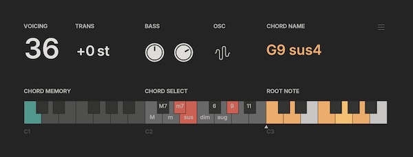 Pentacom「ChordBloom」理論不要でテンションコードも自在に操れる!音楽理論に頼らず誰でもプロのようなコード進行が作れる作曲支援ツール|DTMプラグインセール