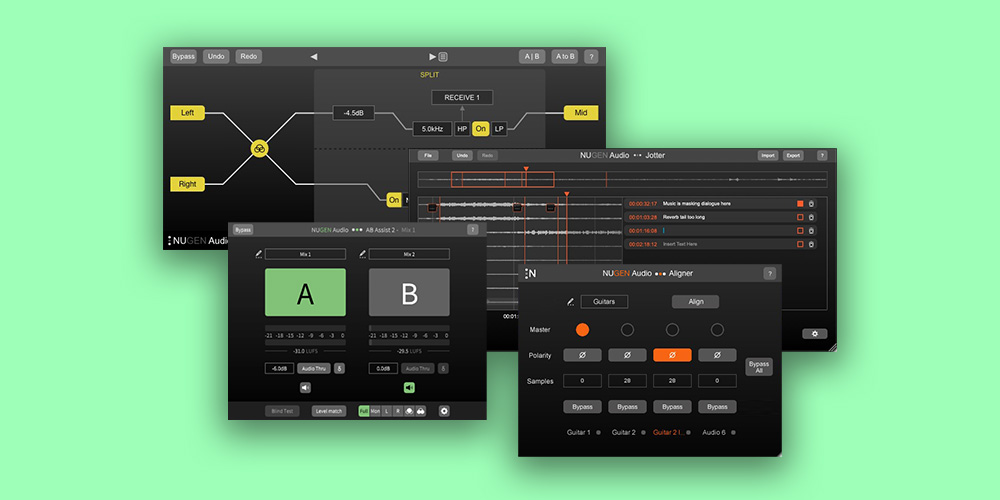 NUGEN Audio「NUtility Bundle」“地味だけど超重要”な作業効率アップと音質の安定化を同時に実現!録音時の位相ズレからマスタリングの音源比較、共同作業のメモ共有、信号処理の拡張まで、音楽制作の現場で役立つ4つの便利ツール|DTMプラグインセール