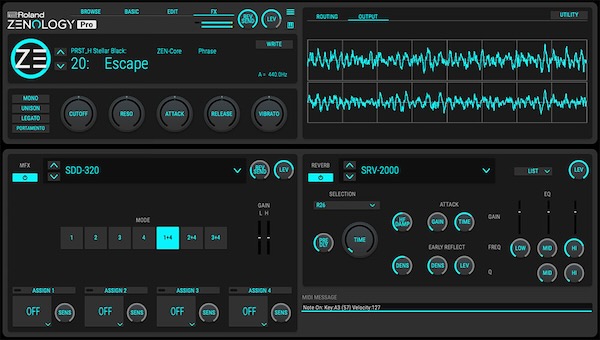 Roland「ZENOLOGY Pro」音楽シーンを変革したRolandサウンドの集大成！TECHNO、HOUSE、RAP、TRAP、HIP-HOP誕生に貢献し、POPS、ROCK、映画音楽まで深く影響を与えた長い歴史がZEN-Core Synthesis Systemで最高潮に達する、世界のプロが愛用する究極プラグイン・シンセサイザー｜DTMプラグインセール