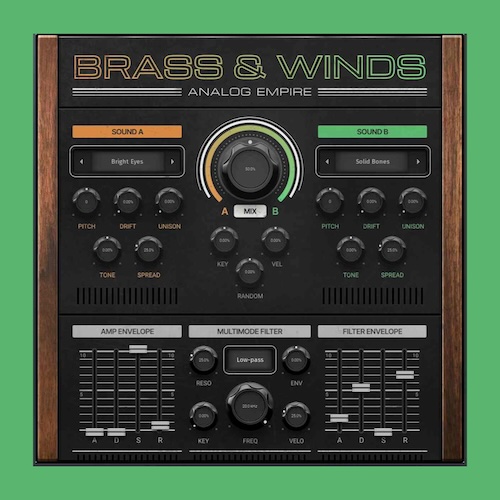 MeldaProduction「Analog Empire: Brass and Winds」アナログの温もりと現代的な表現力が融合!デュアルレイヤーエンジン搭載し、直感的操作で理想のサウンドを瞬時に構築するプロ仕様のシンセブラス&ウィンド音源|DTMプラグインセール