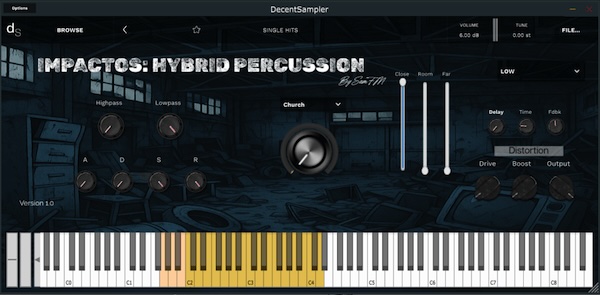 SamFM「IMPACTOS – Hybrid Percussion」アクションシーンに命を吹き込む、オーケストラ×インダストリアルの異色サウンド!映画やゲーム音楽に最適なハイブリッド打楽器ライブラリ|DTMプラグインセール